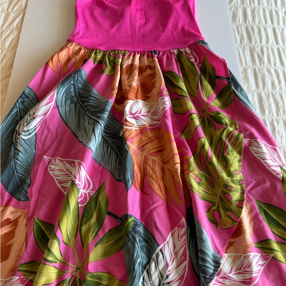 SHEIN Strapless Sundress, S, Fuchsia Top with Multicolored Full Skirt NEOT - Picture 14 of 16